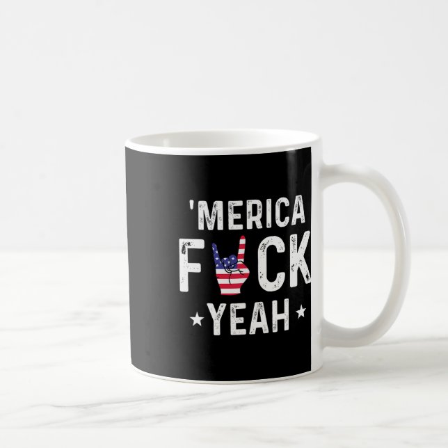 Funny Merica Yeah 4th Of July  Coffee Mug (Right)