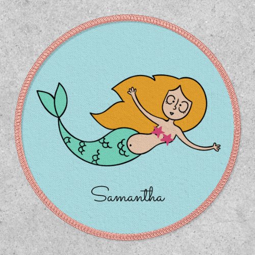 Funny Mermaid custom name  color Patch