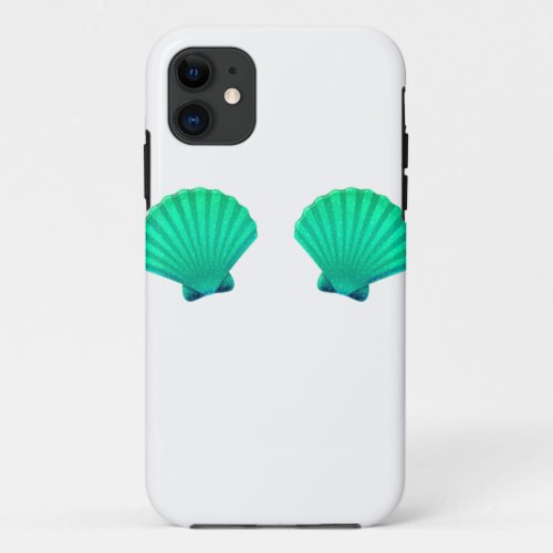Funny Mermaid Shell Bra Top design Festival iPhone 11 Case