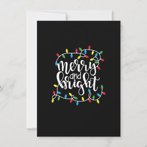 Funny Merry and Bright Christmas Lights Xmas Holid Invitation