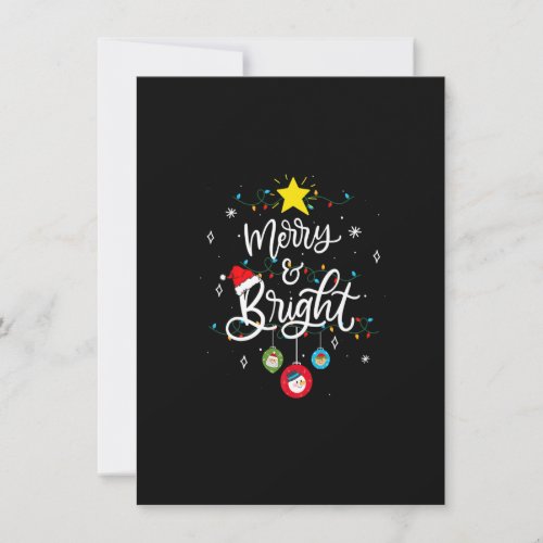 Funny Merry and Bright Christmas Lights Xmas Holid Invitation