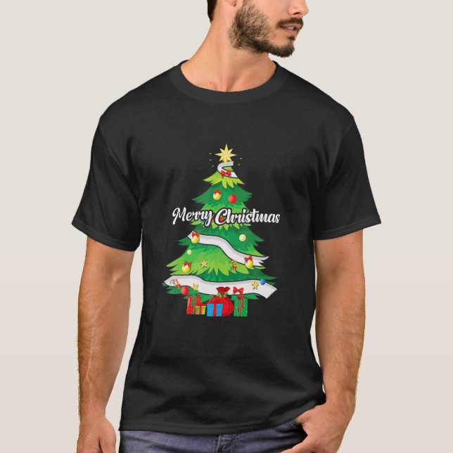 Funny Merry Christmas 2021 Tree Ornament Men Women T-Shirt (Front)