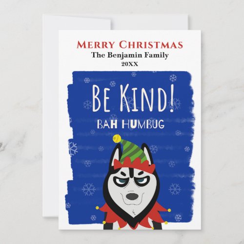 Funny Merry Christmas Bah Humbug Holiday Card