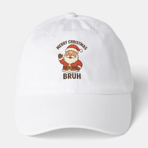 Funny Merry Christmas Bruh Santa Style Hat