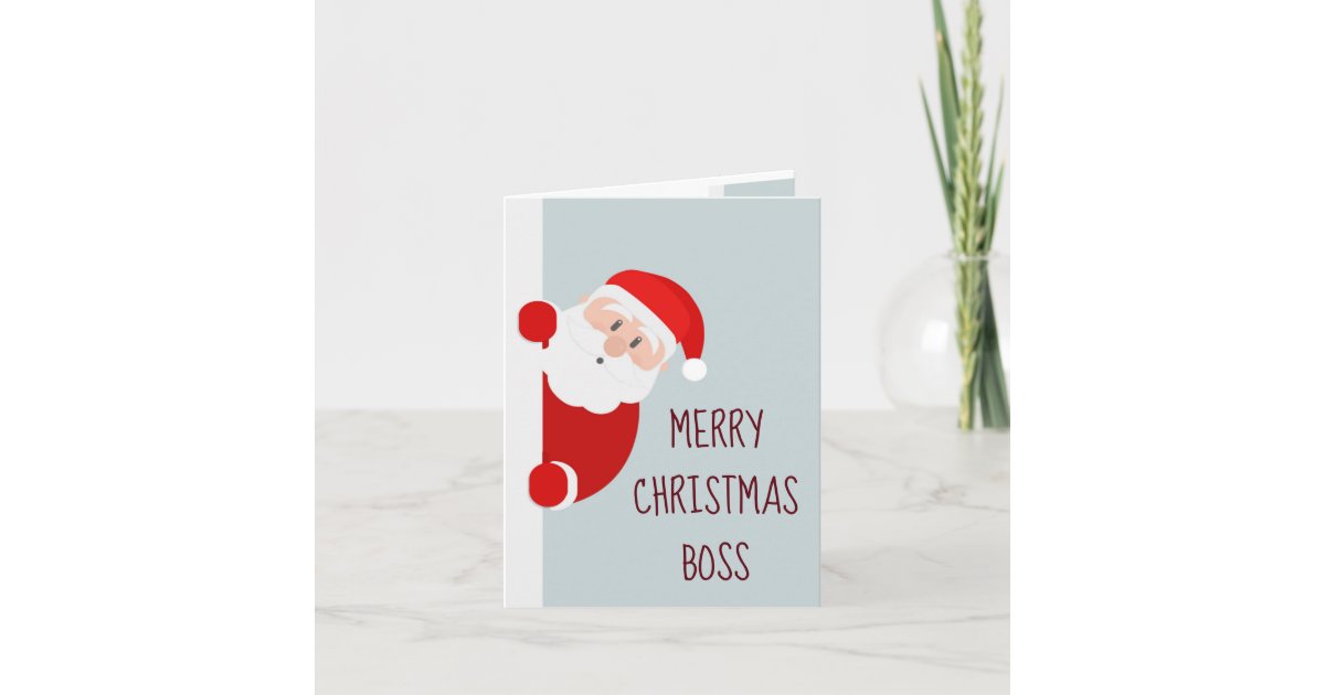 Funny Merry Christmas Card Boss Santa Zazzle