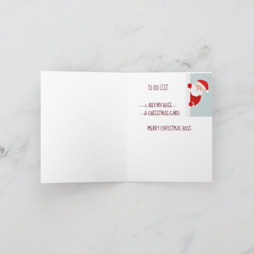 Funny Merry Christmas Card Boss Santa Zazzle