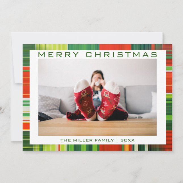 Funny Merry Christmas Custom Photo  Holiday Card (Front)