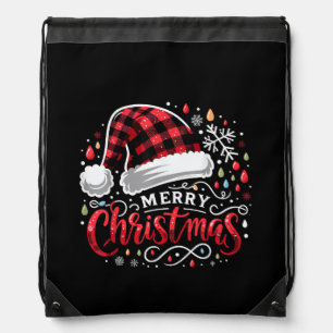 Funny Merry Christmas Drawstring Bag