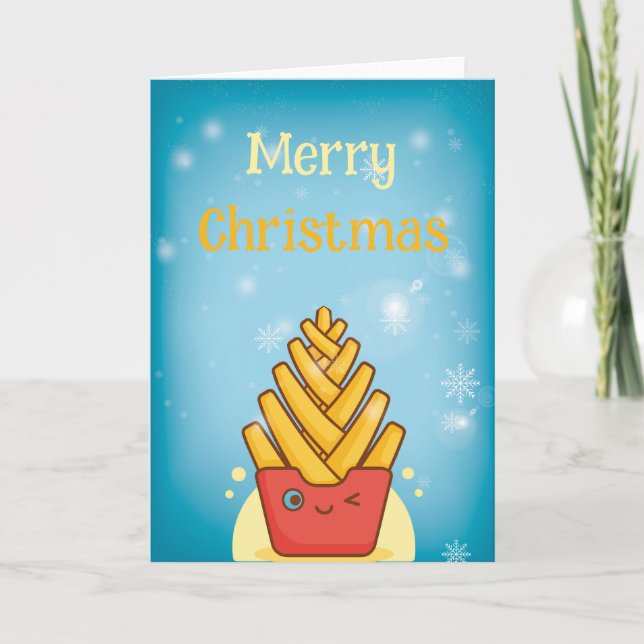 Funny Merry Christmas Folded Greeting Card (Front)