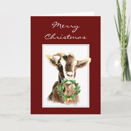Funny Merry Christmas from Old Goat Nice List Holiday Card