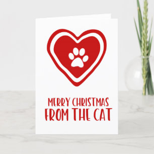 Funny Merry Christmas from the Cat Xmas Card