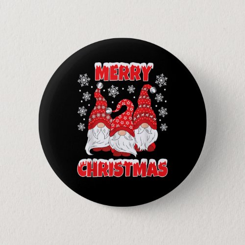 Funny Merry Christmas Gnomes Xmas Gnome Cute Famil Button