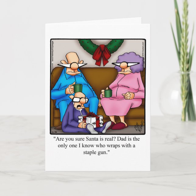 Funny Merry Christmas Humor Greeting Card (Front)