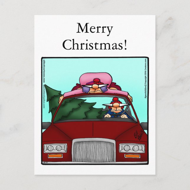 Funny Merry Christmas Humor Postcard (Front)