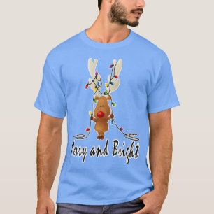 Funny Merry Christmas Lights Xmas Holiday Merry an T-Shirt