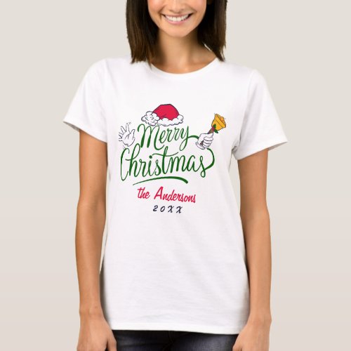 Funny Merry Christmas Santa Hat  Family Holiday T_Shirt