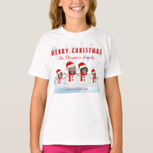 Funny Merry Christmas Snowman Family Photo
