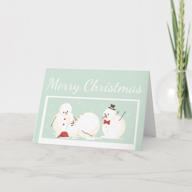 Funny Merry Christmas Snowman Humor Card (Front)