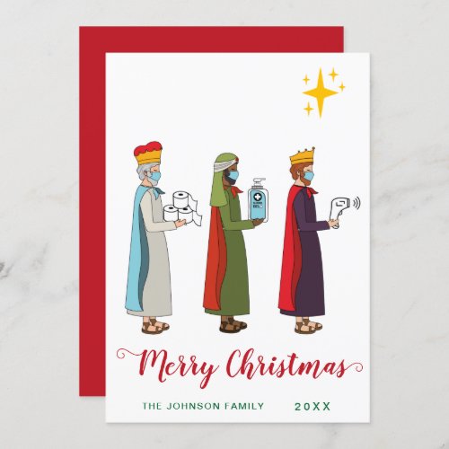 Funny Merry Christmas Three Kings Greeting Holiday Card