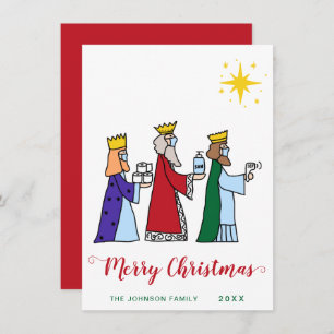 Funny Merry Christmas Three Kings Greeting Holiday Card