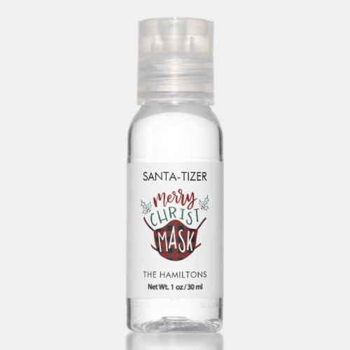 Funny MERRY ChristMASK Santa_Tizer Christmas Favor Hand Sanitizer