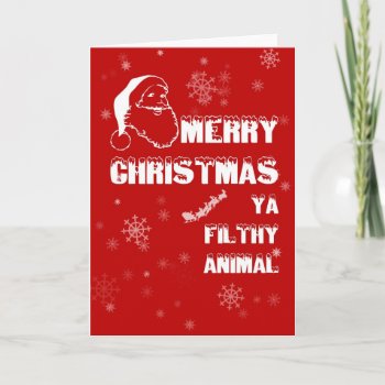 Funny Merry Crhistmas Greeting Card by customvendetta at Zazzle