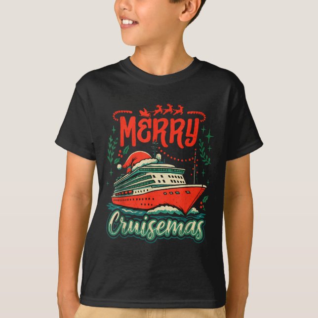 Funny Merry Cruisemas Holiday Cruise Vacation  T-Shirt (Front)