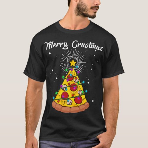 Funny Merry Crustmas Pizza Gift Men Women Boys Gir T_Shirt