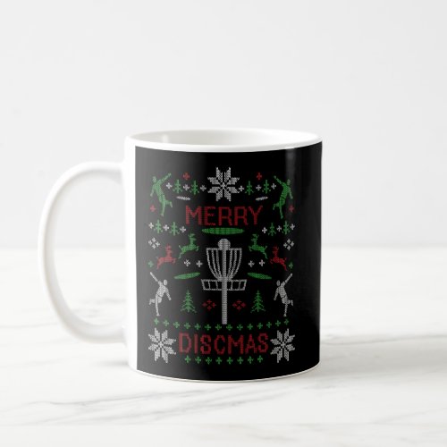 Funny Merry Discmas Disc Golf Ugly Christmas Sweat Coffee Mug