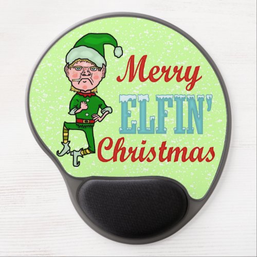 Funny Merry Elfin Christmas Bah Humbug Gel Mouse Pad