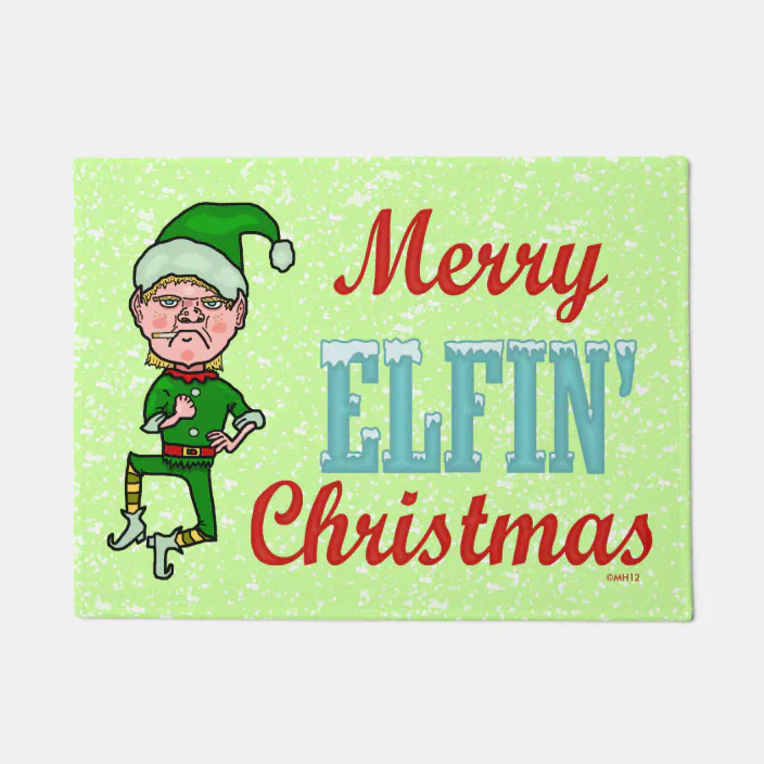 Holiday Front Porch Funny Holiday Sign Let's Get Lit Custom Doormat Christmas Decor Dirty Christmas Sweater Personalized Welcome Mat