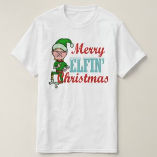Funny Merry Elfin Christmas Elf Pun T-Shirt
