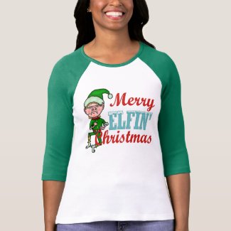 Funny Merry Elfin Christmas Pun T-Shirt