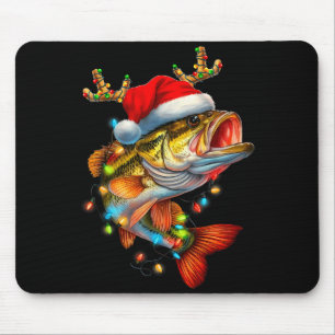 Funny Merry Fishmas B Fish Fishing Christmas Xmas  Mouse Pad