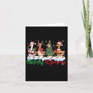 Funny Merry Goosemas Christmas Duck Silly Goose Me Card