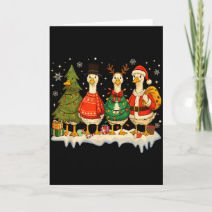 Funny Merry Goosemas Cute Xmas Goose Lovers Men Wo Card