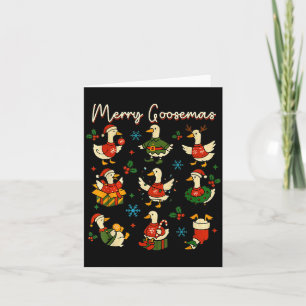 Funny Merry Goosemas Cute Xmas Goose Lovers Men Wo Card