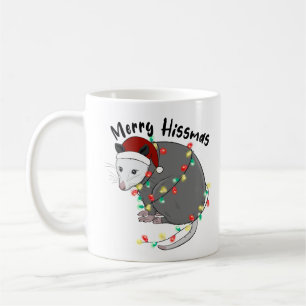 Funny Merry Hissmas Opossum Coffee Mug