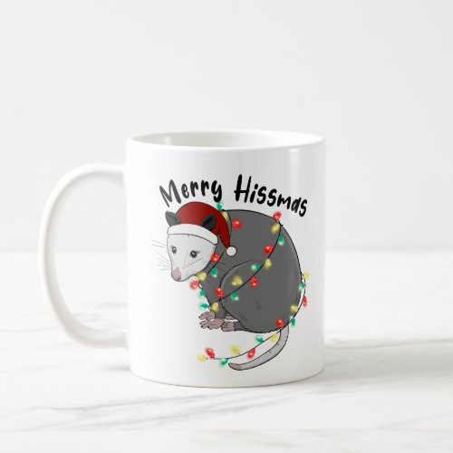 Funny Merry Hissmas Opossum Coffee Mug