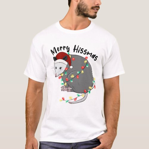 Funny Merry Hissmas Opossum T_Shirt