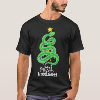 Funny Merry Hisstmass python Snake Merry tree T-Shirt