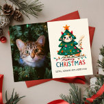 Funny Merry Meowy Christmas  Photo  Card