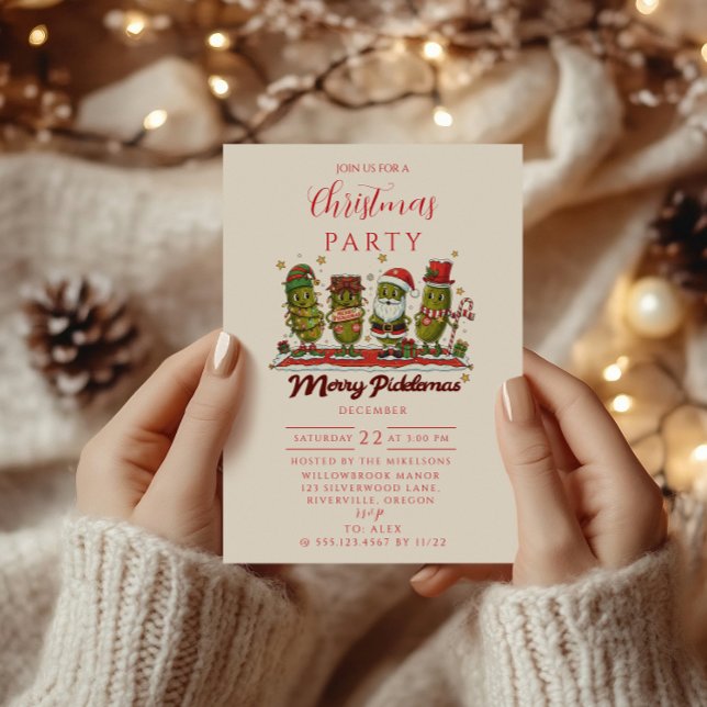 Funny Merry Picklemas Christmas Invitation (Creator Uploaded)