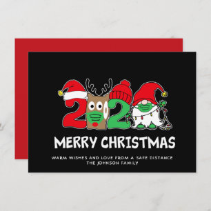 Funny Merry Quarantine Christmas 2021 Greeting Holiday Card
