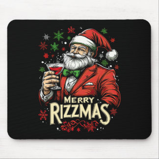 Funny Merry Rizzmas Santa Christmas  Mouse Pad