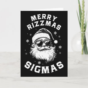 Funny Merry Rizzmas Sigmas Kids Teens School Chris Card