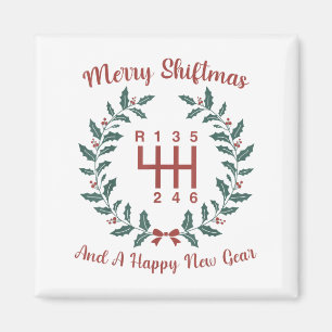 Funny Merry Shiftmas And A Happy New Quote Mechani Magnet