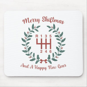 Funny Merry Shiftmas And A Happy New Quote Mechani Mouse Pad
