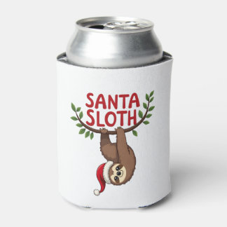 Funny Merry Slothmas Sloth Lazy Animal Kawaii Chri Can Cooler