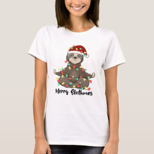 Funny Merry Slothmas Sloth T-Shirt